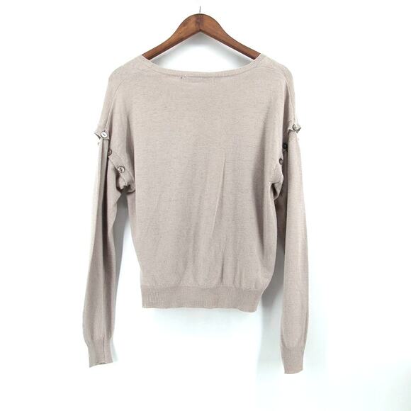 Something Else by Natalie Wood Beige Angora Viscose Blend Ivory Button Sleeves 4 - Picture 11 of 15